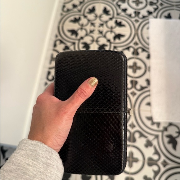 Lambertson Truex Black Textured Clutch - Picture 2 of 8